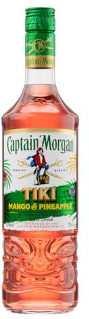 Captain Morgan Tiki | Köstlich-fruchtiger, aromatischer Rum | mit Ananas- und Mango-Geschmack | 25% vol | 700ml Einzelflasche | (Packung mit 6)