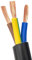 Electrical Wire, Trunking Solid 2Cores/3Cores Electrical Wires, 2meters Black Cover Copper Core Standard Cable 1mm 1.5mm 2.5mm 4mm 6mm Wire Connector Loom (Color : 3X4MM)(3x2.5mm)