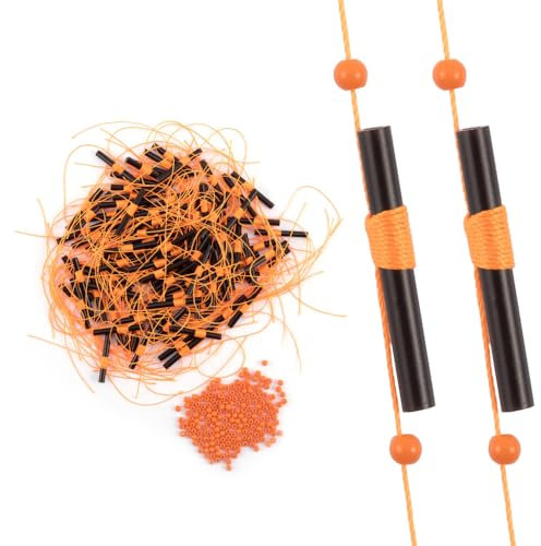 DONGKER Angeln Fadenstoper, 100 Stück Angeln Posen Stopper mit Perlen, Angeln Schnurstopper Posenstopper für Angelschnur oder Crappie-Angeln im Salzwasser
