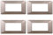 Placca compatibile ViMAR plana, Placche In Plastica set 4 pezzi 4 posti per sostituzione placche esistenti - si adattano perfettamente a supporto originale