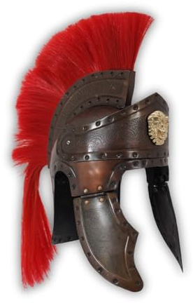 Roman Helmet – Imperial Guard Helmet Replica | Handcrafted Medieval Armor for Reenactment, LARP, Costume & Display | Steel Construction with Plume Holder