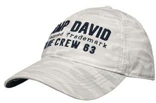 Camp David Herren Base Cap mit Logo-Stickereien und All Over Print Sleet None