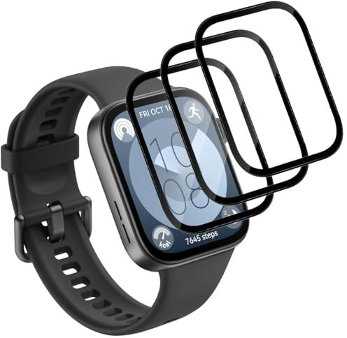 Mayfun 3 Pezzi per HUAWEI Watch FIT 3 Pellicola Protettiva, HD Trasparente Proteggi Schermo, Anti graffio, Installazione Facile, TPU Protezione Schermo
