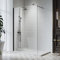 SIRHONA Porte de Douche Coulissante 90x200 cm Noir, Verre Trempé 8mm, Barre Stabilisatrice en Acier Inoxydable Anti-Corrosion, Cadre Aluminium Réglable -15mm, Design Épuré pour Salle de Bain Moderne