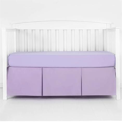 KJBDQQH Cache Sommier Jupe de lit de Berceau plissée Standard Ajouter des draps Blancs for bébé garçons Filles - literie de pépinière Enfant en Bas âge 14 Pouces de Haut(Lavender,60x 120 x 36 cm)