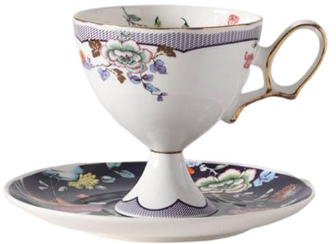 TAIZhiChen Tasse à Café en Céramique, Tasse Créative avec Soucoupe pour Thé et Café