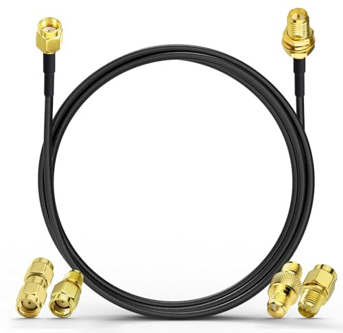 Eightwood RP-SMA Stecker auf RP-SMA Buchse Adapterkabel 300 cm ALSR100 Low Loss Koaxialkabel Pigtail Kabel für WLAN Router WiFi Antenne Netzwerkkarte SDR LTE FPV Radio