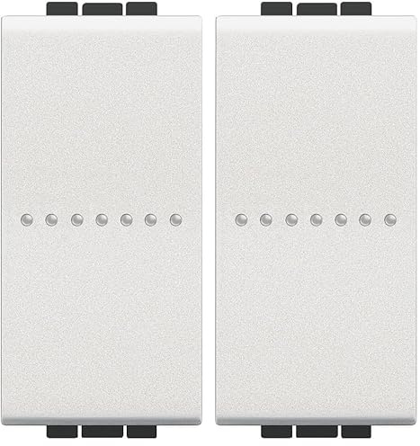 BTicino SN4051AF Livinglight Interruttore Assiale, Bianco (Confezione da 2)