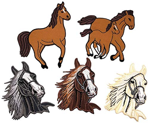 i-Patch - Patches - 0036 - Pferd - Pony - Einhorn - Fohlen - Pferdekopf - Pferde - Hufeisen - Reiten - Applikation - Aufbügler - Aufnäher - Sticker - zum aufbügeln - Flicken - Bügelbild - Badges