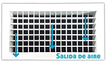 Rejilla impulsion doble deflexion blanca Escoclima
