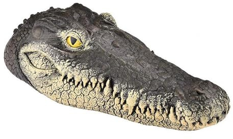 EpochTech Floating Crocodile Alligator Head Decoy, Reptile Toy Figure for Kids Party Effective Predator Deterrent Defender for Koi Pond Pool Protection Decoration and Goose Duck Control