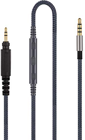 Audiokabel Ersatz kompatibel mit Shure SRH840 SRH940 SRH440 SRH750DJ Kopfhörer und kompatibel mit iPhone Apple Geräte mit integriertem Mikrofon und Fernbedienung Lautstärkeregler