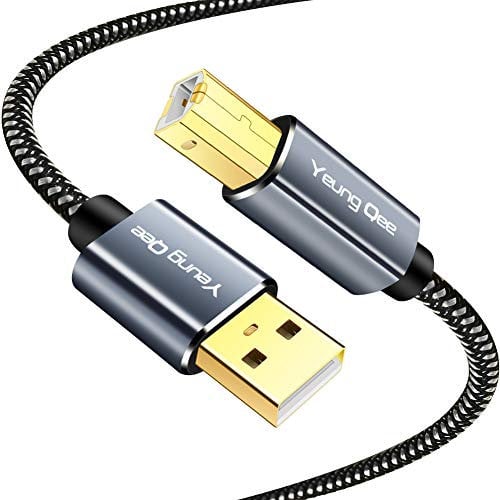 Printer Cable 8M,USB Printer Cable High Speed USB 2.0 A Male to Type B Male Printer Scanner Cable Cord Compatible with HP, Canon, Epson, Dell, Brother, Lexmark, Xerox, Samsung etc (8M)