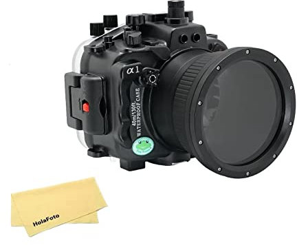 Seafrogs 40M/130FT Underwater Camera Housing Waterproof Case For Sony A1 With Standard Port for Sony 28-70mm F3.5-5.6, 16-35mm F/4, 24-70mm F/4 lens