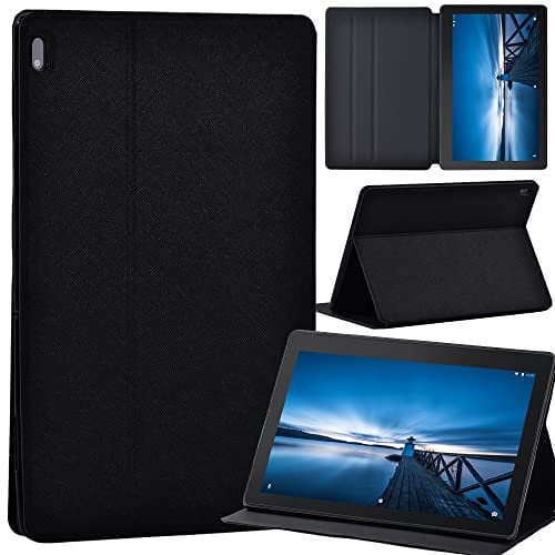 Leather slim lightweight Stand Cover Case for Lenovo Tab E10, Stand Tablet Cover for Lenovo Tab E10 10.1 Inch 2019 (Lenovo Tab E10 10.1, black)