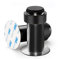CKLHCFF Edelstahl Türstopper Wand mit Gummi, Tür Stopper ohne Bohren, Door Stopper selbstklebend für alle Hartböden, Schwarz (8cm)