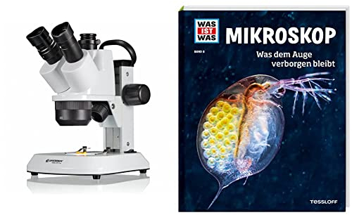 Bresser trinokulares Stereomikroskop Analyth STR Trino 10x - 40x mit getrennt dimmbarem LED-Auf- und Durchlicht & was IST was Band 8 Mikroskop. was dem Auge verborgen bleibt