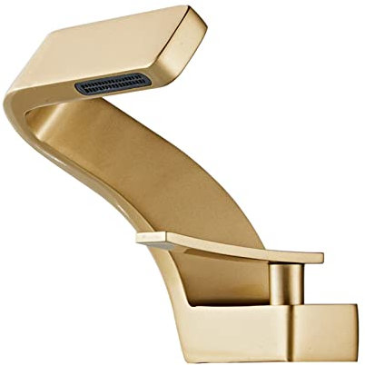 Rubinetti,Rubinetti Lavabo Cascata, Miscelatore Lavabo Rubinetto Cascata Spazzolato Rubinetto Lavabo Cascata In Ottone