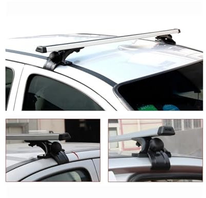 Relingträger 2 Stück Universal 130 cm Autodach-Felsen-Querstangen Für Gepäckträger Fahrradträger Frachtkorb Dachbox Dachreling (Farbe : 120CM)