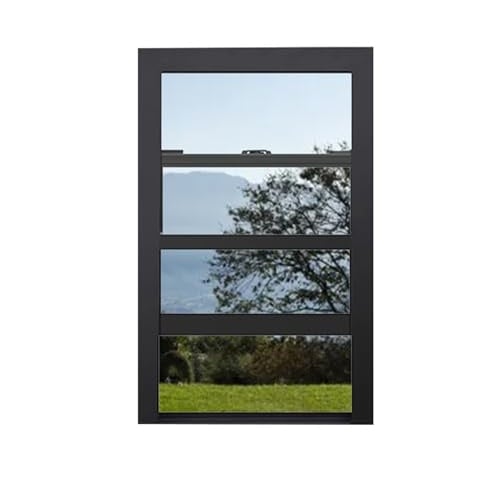LVLDAWA Fenêtre D'aération, Fenêtre Coulissante Verticale sous-Sol Ouvert, Fenêtre Verre Service Camion Nourriture À Inclinaison Inférieure L'amélioration L'habitat(100x80cm)