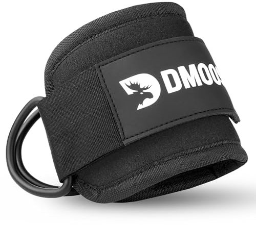 DMoose Fitness Ankle Straps for Cable Machines-One Size Fit with Premium Padding, Glute Kickback Ankle Strap for Women & Men, Cable Attachments for Gym, Booty Workouts, Leg Extension & Hip Abductors