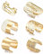 FDEETY Bracciale Donna 6 Pezzi Accessori Braccio in Lega Bobina Aperto Polsini da Braccio Spirale Ideali per Feste Festival Regalo e Look Punk（Oro）