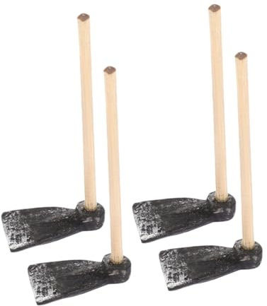 YARNOW 4 Pz per paesaggi toys for dollhouse toys Mini attrezzo giardinaggio casa giocattolo mini da giardino zappe in miniatura roba in miniatura plastica