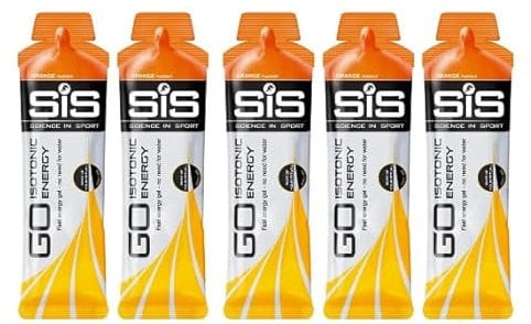 MM SIS GO Isotonic Energy Gel 5 Pack | Fast-Absorbing Endurance Fuel | Performance Boost for Running, Cycling & Triathlons | Ideal for Athletes | Quick Energy & Hydration for Athletes (Orange)