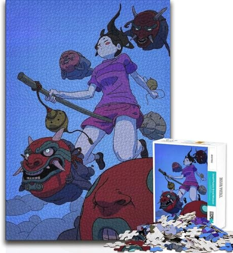 Adults Puzzles 1000 Piece Jigsaws Spirited Away Inspired Digital Art Unique Challenge Game Tough Challenge Birthday Gift (50x75cm)
