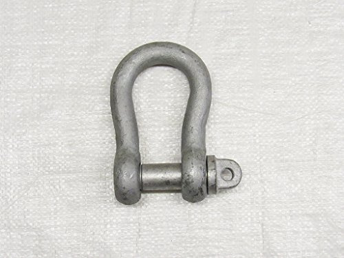 Large Bow Shackle with Screw Pin 8.5 Ton Galvanised - Lifting Towing Tested BS3032 7250KG