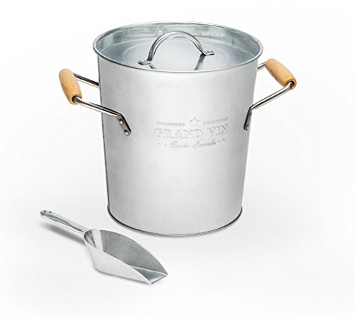 Balvi Wine cooler & ice bucket Grand Vin double wall With lid and shovel Galvanized metal DOUBLE WALL