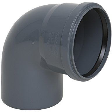 MKK - 19578-005 - HT Bogen 90° PP DN 32-110 Formteil Winkelstück Abwasserrohr grau DN 110
