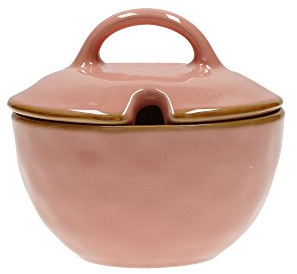 Roses and Tulpanis Concerto Antique Pink Sugar Bowl with Lid Cap. 250 cc O 11 cm