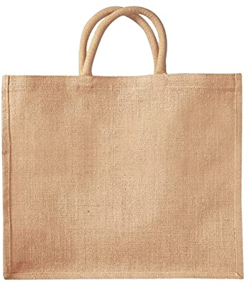 Westford Mill Jumbo Jute Einkaufstasche, 29 Liter (2 Stück/Packung) (Einheitsgröße) (Natur)