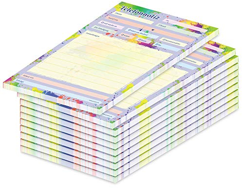 PRICARO Telefonnotizblock, A5, Splash, 10 Stück