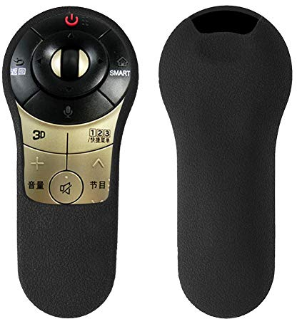 Diyeeni Silikon-Fernbedienung für MR400 / LA6150 / 6500 TV-Fernbedienung, stoßfest, staubdicht, rutschfest, ölgeschützt, Remote Skin Holder für Smart TV - Schwarz/Rot(Schwarz)