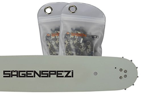 35cm Sägenspezi Schwert-Set Drive mit 2 Vollmeißelketten 3/8 52TG 1,3mm passend für Solo 636