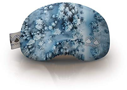 alpine [vju:] - Skibrillen Schutz | Goggle Schutz Cover | elastisch aus Mikrofaser | unisex (Luftbild Winter Wald)