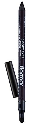 Flormar Smoky Eyes Waterproof Eyeliner - eyeliner wasserfest Stift mit Schwamm-Applikator – Hochpigmentierter Kajalstift für Smoky Eyes & Präzise Linien – 5 Deep Purple