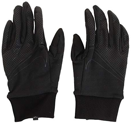 Nike 360 Mens Sphere Running Gloves Herren Handschuhe aus Polyester Elasthan und Baumwolle in der Farbe Black-Black-Silver Gr. M, N.100.1591.082.MD