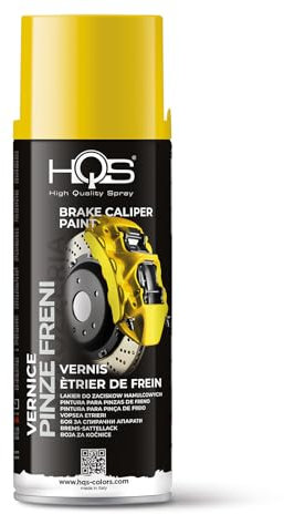 HQS Bomboletta di Vernice Spray 400ml per Pinze Freni (Giallo Ral 1023)