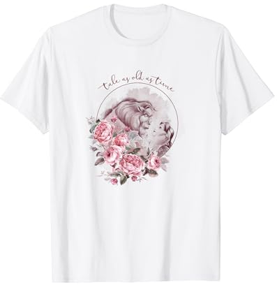 Disney Beauty And The Beast Belle & Beast Rose Circle Tale T-Shirt