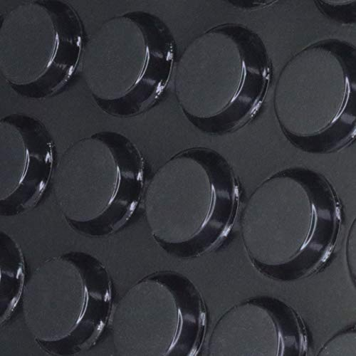 Klebeshop24 3M Bumpons SJ 5012 selbstklebende Gerätefüße schwarz rutschfest 12,7 mm Durchmesser x 2,5 mm Höhe / 56 Stück