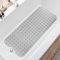 TEESHLY Bathtub Mats for Shower Tub Extra Long Non-Slip Bath Mat, Shower Mat with Drain Holes and Suction Cups, Bath Tub Mat for Bathroom with Machine Washable (Grey Translucen)