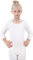 Kefiyis Ballettanzug Mädchen 3/4 Langarm Turn-Leotards Ballett Gymnastik Turnanzug Trikot aus Baumwolle für Kinder (140, Weiß)