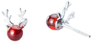 DAOMEI Mode Frauen Ohrringe Silber 925 Ohr Piercing 925 Silber Ohrringe Für Frauen Weihnachten Geweih Silber Ohrstecker