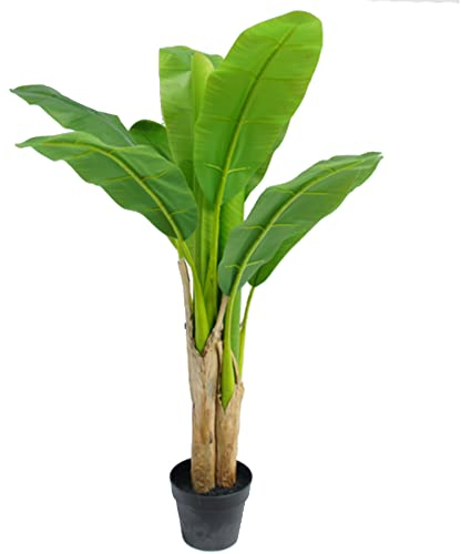 Leaf Design UK Artificial Tropical Plants and Trees, Banana, 120cm