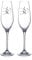 DIAMANTE Swarovski 30th” Birthday Champagne Flutes – Set of Two Crystal Champagne Glasses with Platinum 30 Embossed and Swarovski Crystals – Gift Boxed
