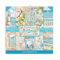 Stamperia SBBS75 Mini-Sammelblock, Motiv: Blue Dream, 0, 8 x 8 inches