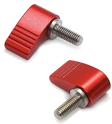 YINRUISCREW M8 x 20 mm Schrauben mit Griff, Rändelschrauben, Außengewinde, Drehknauf, verstellbare Rändelschraube, Drehknopf mit einzelnem Flügel, 2 Stück (M8 x 20 mm, rot)